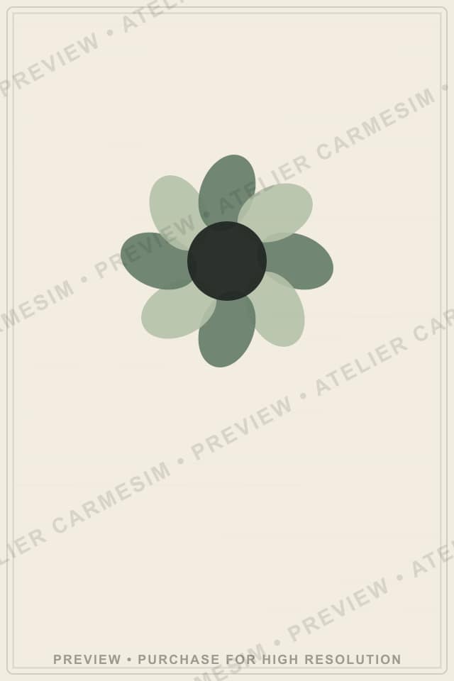 Plum Solstice No. 000004 — Mid-Century Modern Wall Art